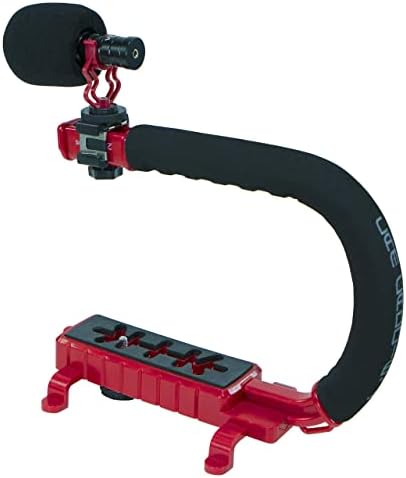 Cam Caddy Scorpion Jr Triple Shoe Camera Stabilizer com Veyda Universal Video Shotgun Microfone