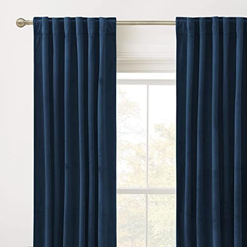 Cortinas de veludo da casa ryb 96 polegadas- cortinas de blecaute para sala de estar, ruído térmico Reduzindo painéis