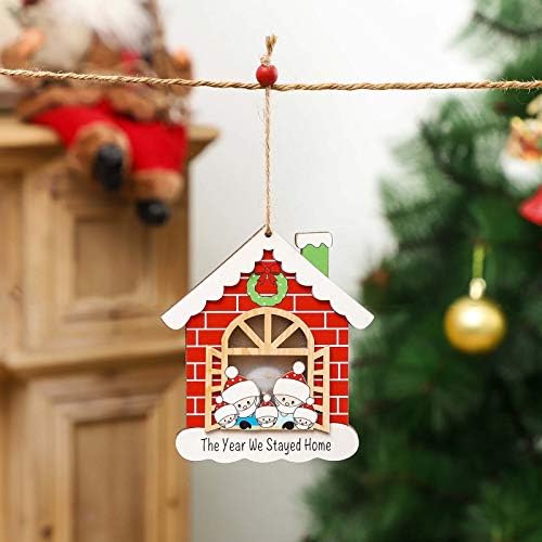 Casa Ornamentos de madeira de Natal Decoração de árvore de Natal Decoração de Natal Hanges Decorações de Montos de Cornks
