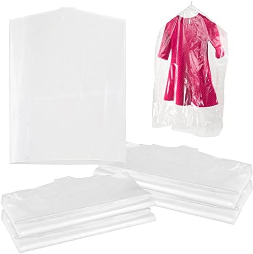 Hoigon 100 pacote de 40 polegadas 160 bitola de roupas de plástico transparente Capa de pó Bolsa de vestuário, sacos