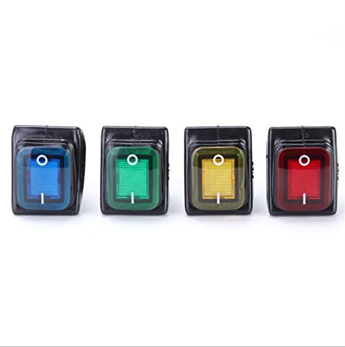 Off 16a/250v para serviço pesado 4 pinos DPST IP67 Selado T85 Auto Boat Marine Toggle Rocker Switch com LED 12V 220V 30x22