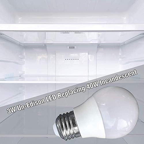 Miracle LED UN-EDISON Luz de 3 watts para geladeiras Maytag, 40W equivalente, 120V E26 Cool White 6000K, A15 Energy Saving