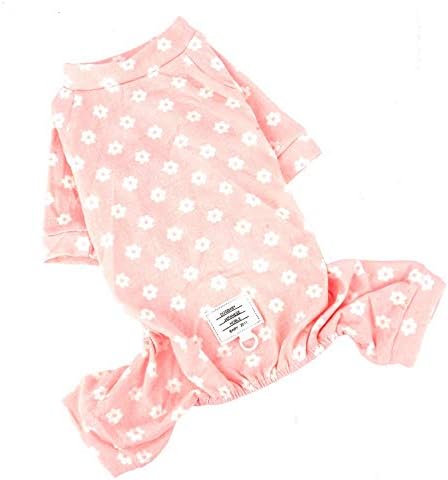 Selmai Floral Dog Pijama Cat PJS Apreselia de dormir respirável algodão macio elástico Romane