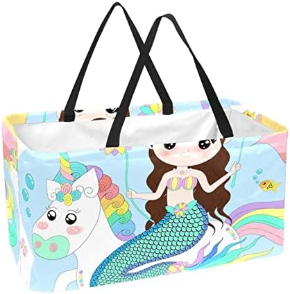 Reutilizável Shopping Shopping Mermaid Unicorn Underwater