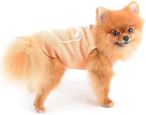 Patiloso de camiseta de cachorro de cachorro pequeno waffle geral na primavera no verão pullover mangas roupas de cachorro