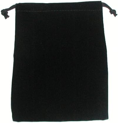 Pacote AOMGD 1 x de 25 bolsas grandes de 7 x 5 - bolsas de joalheria de veludo de veludo preto elegantes