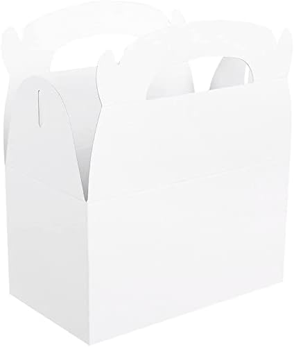 24 Pack White Gable caixas para favores de festas, casamento, chá de bebê, pequenas caixas de papel kraft para aniversário,