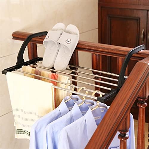 Czdyuf aço inoxidável secagem rack de rack dobrável toalha secar rack de lavanderia varanda de toalha de roupas fralda