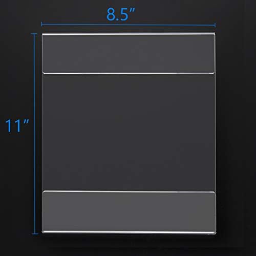 Hiimiei 8.5x11 Somente de placas de parede acrílico com fita dupla face, 8 1/2 x 11 Plexiglass de plástico transparente