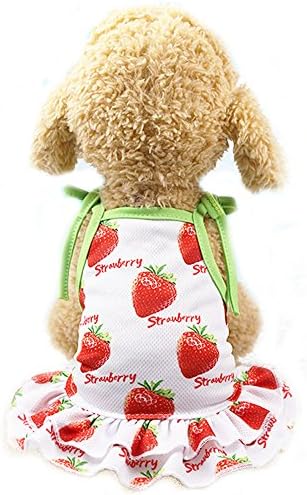 Roupas de animais de estimação BBEART, adorável verão de cão de fruta de fruta de cachorrinho de cachorro vestido de