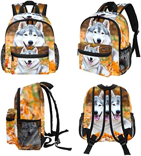 Mochila de viagem VBFOFBV para mulheres, caminhada de mochila ao ar livre esportes mochila casual Daypack, Siberian Husky Maple Leaf