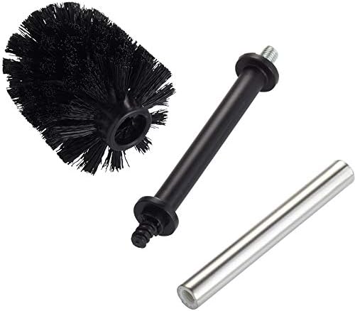 Wesco 315100 Brush de vaso sanitário de reposição, escova de vaso sanitário e suporte, conjunto de 3 plástico, 11 x 26,5 cm x 11
