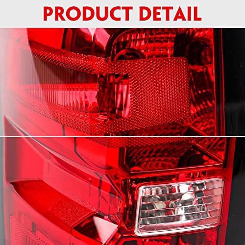 Conjunto de luzes traseiras Huray para 2014-2018 Chevy Silverado Substituição OE Estilo traseiro Lâmpada de freio