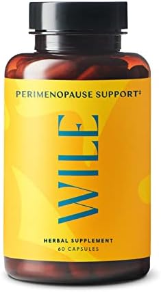 Wile Perimenopause Suporte + Suplementos de Estresse para Mulheres, Moedas de 2 pacote e apoio da menopausa para mulheres, garrafas de 60 cápsulas cada, 120 total