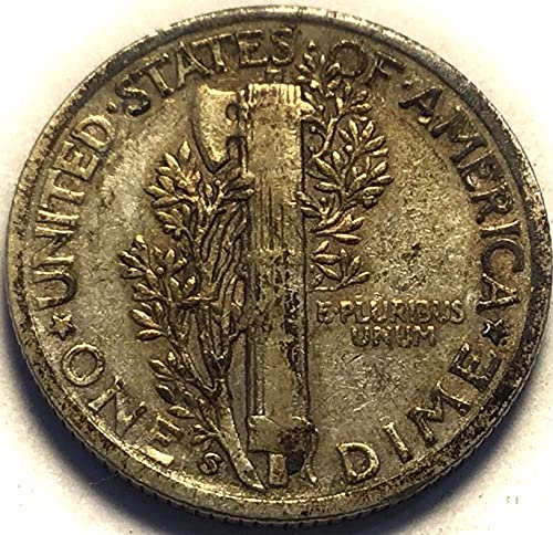 1945 S Mercury Silver Dime muito bem