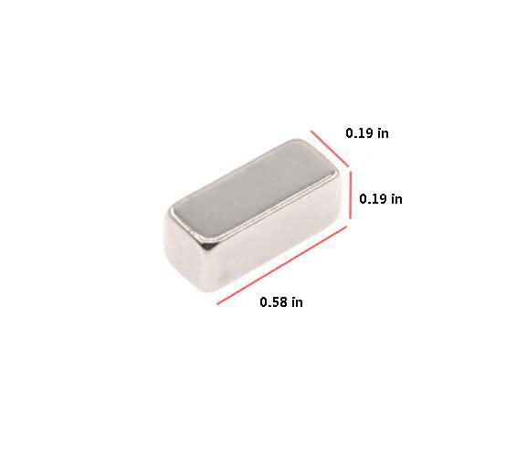 RaroRMag forte neodímio Longo Magnet de bloqueio de 5 mm a 60 mm x 5 mm x 5mm ímã retangular de terras raras NDFEB