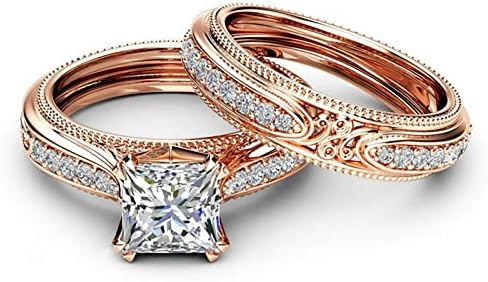 2023 Novo engajamento redondo de zircões de zircões femininos anéis de casamento anéis de jóias para mulher anel de diamante