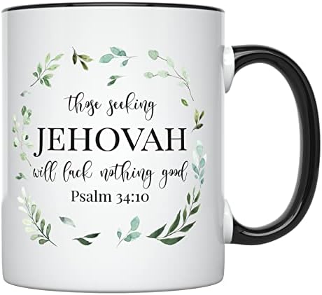 Younique Designs Jeová Testemunha Caneca - Canecas de café portáteis 11 oz, Jeová Testemunhas de presentes, Jeová testemunha produtos,