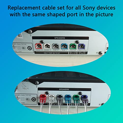 Conjunto de 6 cabos de cabos de fios para o alto-falante Sony DAV-HDZ235 DAV-HDZ278 DAV-HDZ284 DAV-HDZ485 DAV-SZ1000W