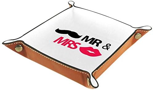 Lorvies Sr. e Sra. Com bigode e lábios Caixa de armazenamento Cubas Bins Bins para o escritório em casa