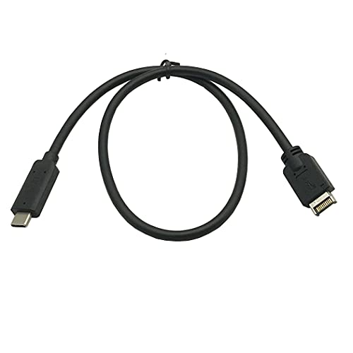 Seadream 1.64feet USB-C tipo C para USB 3.1 Cabeçalho do painel frontal tipo E Cabo masculino para masculino