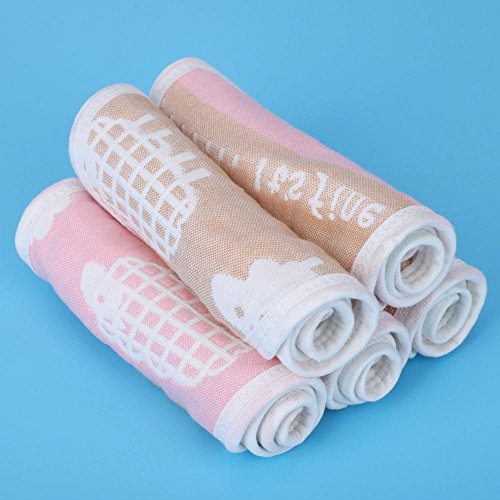 Fraldas de pano de bebê 5 pcs super macio absorvente, tamanho um tamanho ajustável reutilizável para meninas