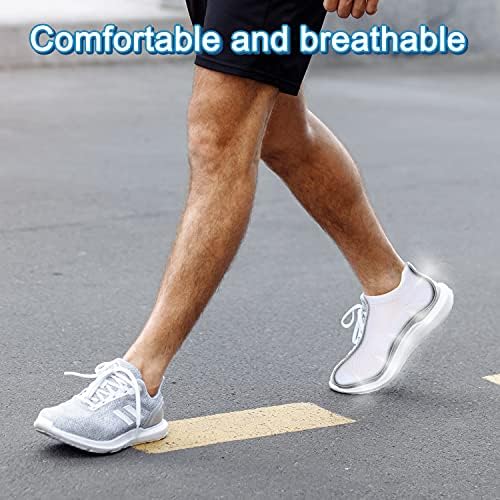 Meias de corrida masculinas, 6 pares de meias de algodão com suor macio, meias esportivas de tornozelo atlético para homens adolescentes