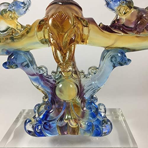 Amore Jewell Prosperous Elephants, Glass Colored Glass