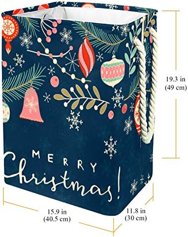 Indicador Feliz Natal Feliz Ano Novo Card 300d Oxford PVC Roupas à prova d'água cesto de roupa grande para cobertores Toys no quarto