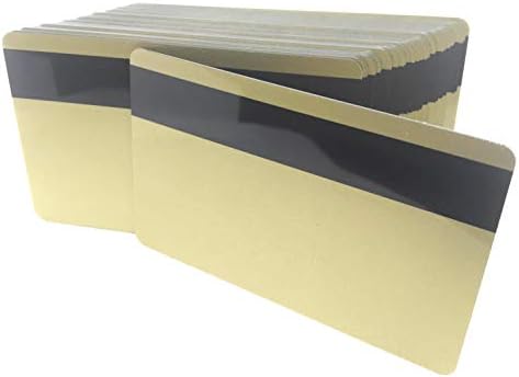 100 CR80 30mil Gold PVC Crédito plástico, presente, cartões de identificação com foto com hico magnético mag