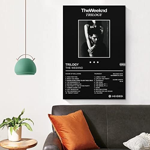 The Weeknd-Trilogy Canvas Posters de Wall Art Bedroom Decoração Decoração do escritório Presente Estrutura-estilo12x18inch