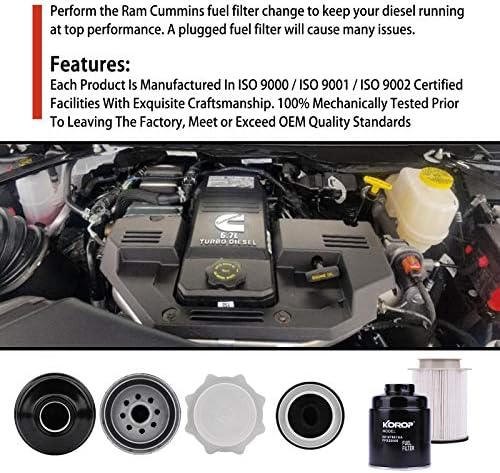 6.7 Cummins Filter Filter Water Separator Fits para Dodge Ram 6.7L Cummins Diesel 2013-2018 2500 3500 4500 5500 Substitua