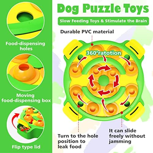 Brinquedos de cachorro de cachorro brinquedos interativos Toys de cães QI Treinamento e enriquecimento mental Toys Toys Enriquecimento de cães Dispensador de alimentos Dispensador lento Bowls Brinquedos de quebra