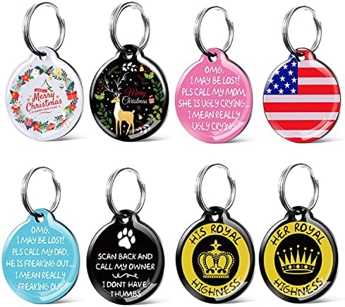 Tags personalizadas de cães e gatos, etiquetas de identificação de animais de estimação de aço inoxidável, tags de identificação de gato adoráveis ​​duráveis, tags personalizados para cães e gatos