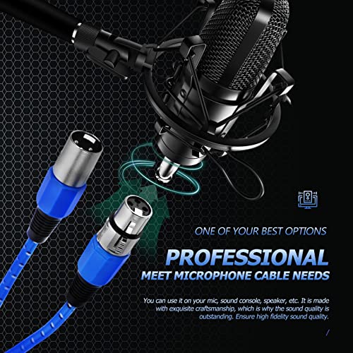 Eringogo Headset Mic Cable Snake Snake Cord: 2pcs 3pin macho a fêmea cabana balanceada para microfone Live Sound Performance Power