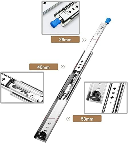 Yayong Sliding gaveta Rails com trilhos de trava Kit de extensão completa para gavetas de cozinha, 120 kg de capacidade de carga desliza lâminas de carga pesada