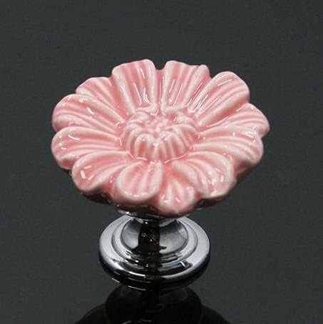 LCH 33mm colorido Crisântemo em forma de flor em forma de cerâmica botão de porcelana para crianças/armários de crianças
