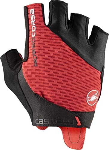 Castelli Cycling Rosso Corsa Pro V luva para estrada e ciclismo de cascalho L Ciclismo