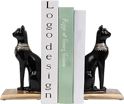 JYDQM Retro Resina egípcia Cats Decoração Livros Livros Vintage Stand para livros Estante de estante de estante de estante de ano novo Decoração de casa