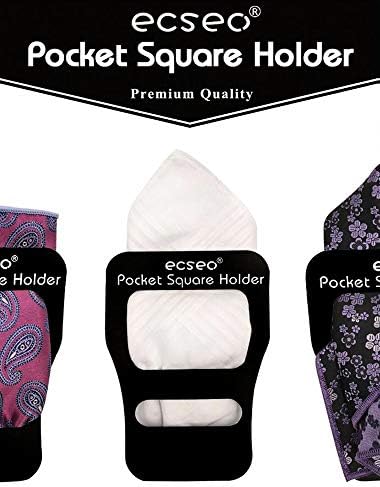Pocket Square Guard for Men ternos, Ecseo Mens Pocket Square Solder/Pasta