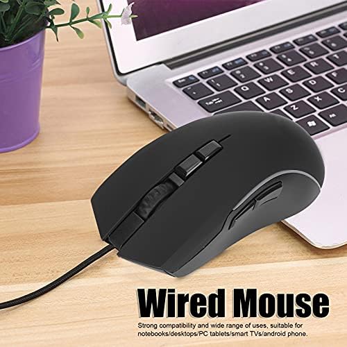 Mouse USB, mouse de mouse de mouse de jogo RGB Mouse RGB para escola de escritório em casa para notebooks/desktops/tablets/TVs inteligentes/telefone