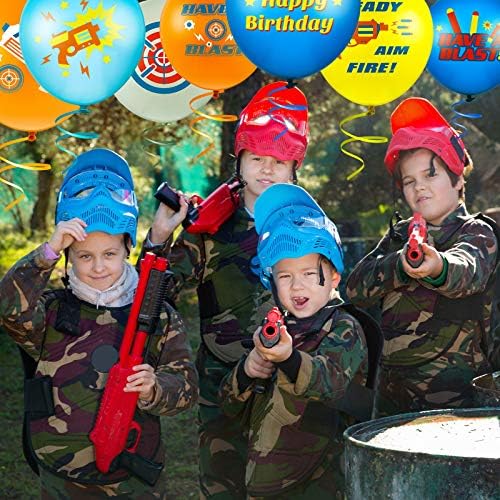 50 peças Dart Battle Balleons Target Party Party LaTex Balões Dart Battle Feliz Aniversário Balões de Balões para Gun Target