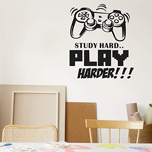 Gamer Wall Decalk-gamer com decoração de parede do controlador, decoração da sala do jogador para meninos, design