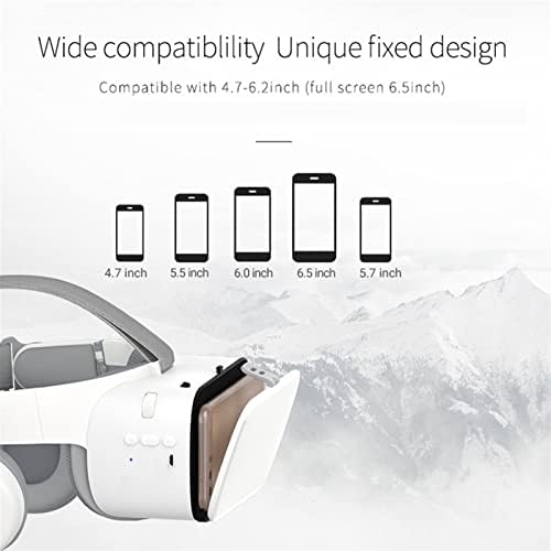 Fone de ouvido nuopaiplus vr, 3D VR Glasses Bluetooth VR Capacete Virtual Reality Headset para smartphone smartphone Óculos