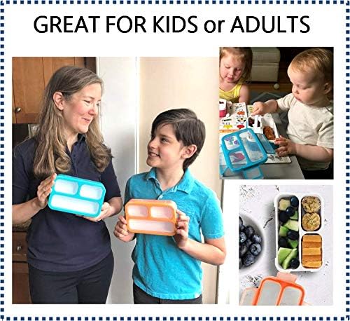 Contêineres de lanches-Mini Bento Box, pequenas lancheiras para crianças crianças meninos meninas, à prova de vazamentos 3 Compartimento