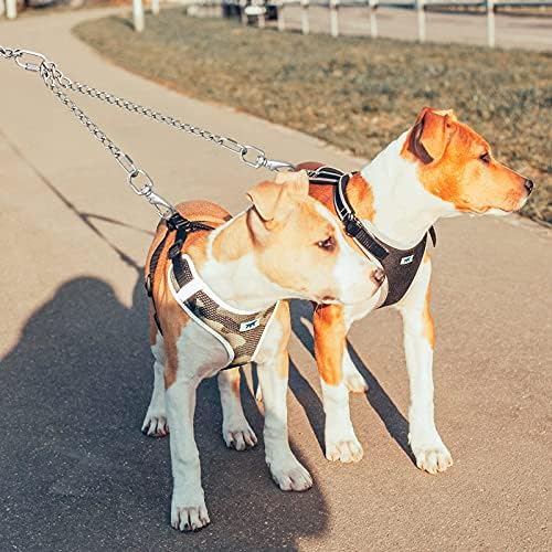 Sivies, aço inoxidável Double Dog Cand - Boletim de Chapa de Cadeia de Cadeia de Metal de Metal Chain de 2 Vias Coloque com a alça