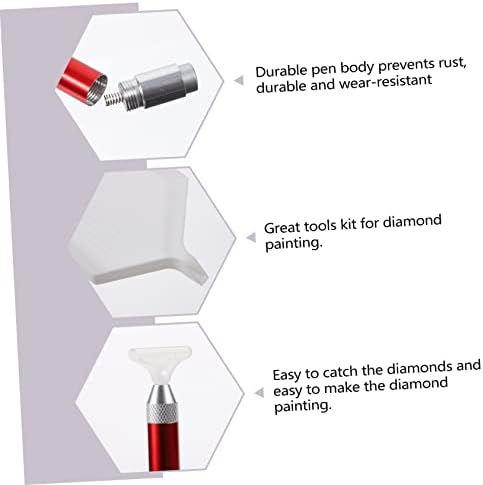 Excelt 123 PCs DOT Set Kits Diamond Diamond Ferramentas Handmades Dicas de caneta canetas para perfuração luminosa Drill Point Drill Borderyery Pintura de caneta Shine Toolkit Suite Crafts Tool