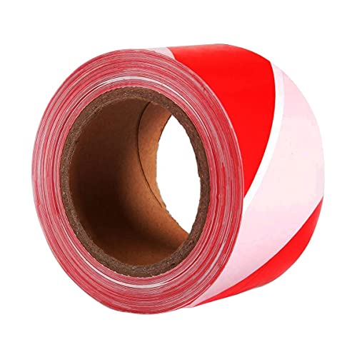 Fita de barricada branca vermelha de Topsoon de 3 polegadas por 830 pés não adesivo fita de fita de fita de fita de barreira de barreira