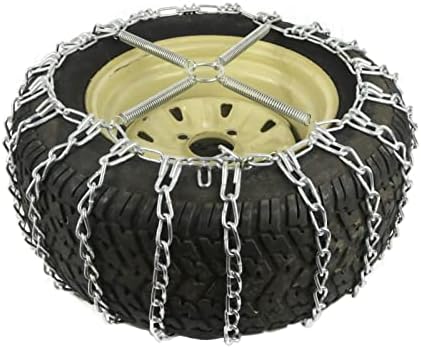 A ROP SHOP | 2 Corrente de pneus Link Par para Cub Cadet 18x8.5x8 Frente e 25x10x8 Tractor de pneu traseiro
