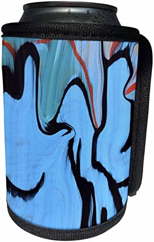 Imagem 3drose de pintura de formas azuis e pretas com aqua - lata mais fria